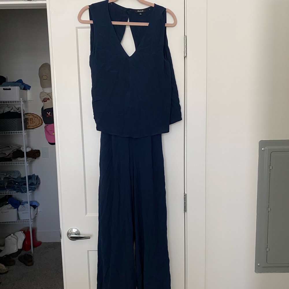 Madewell navy jumpsuit